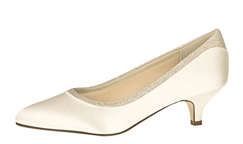 Rainbow Club Bobbie Pumps Brautschuhe Satin Glitzer 36 EU