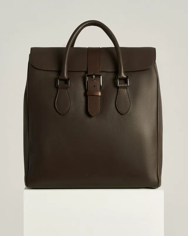 Kiton Shopping Bag Kalbsleder dunkelbraun TU