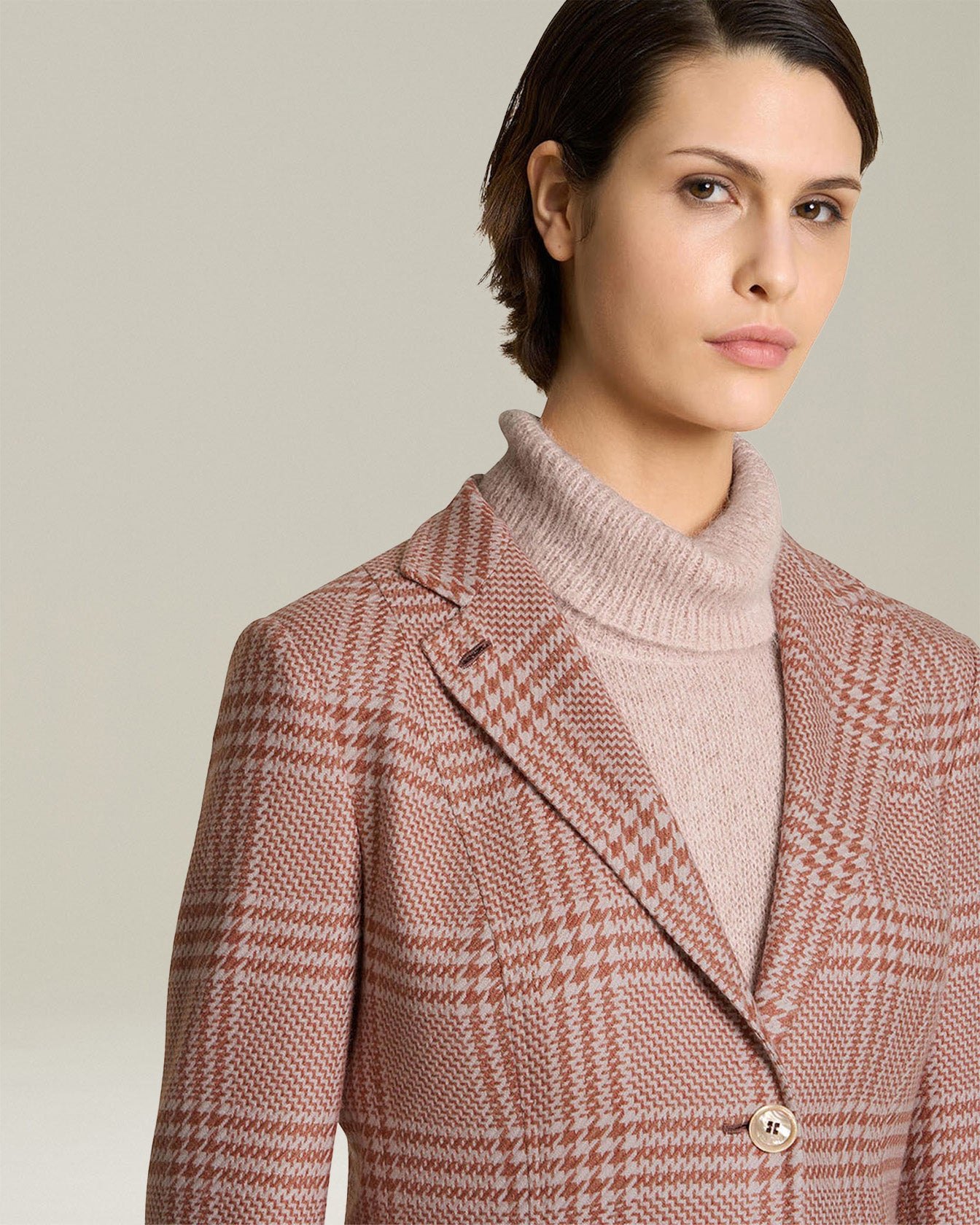 Kiton Blazer Prince of Wales Kaschmir Seide Damen