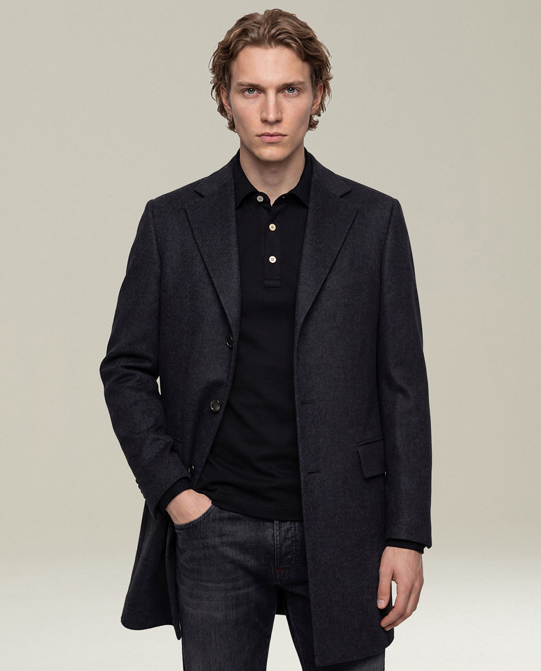 Kiton Jackets Dark Grey Outdoor Jacke Kaschmir Grau