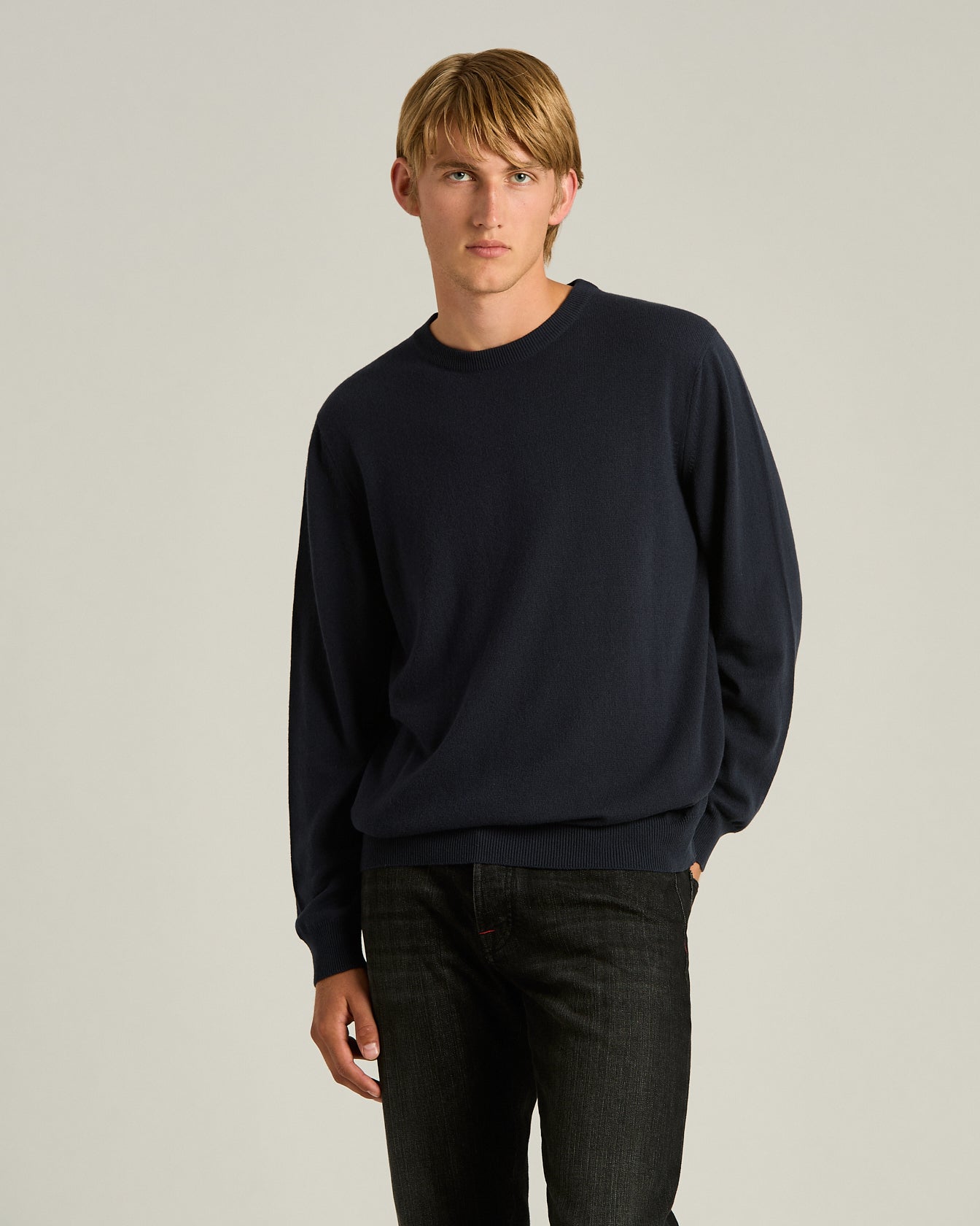 Kiton Crew Neck Pullover Kaschmir Mitternachtsblau M
