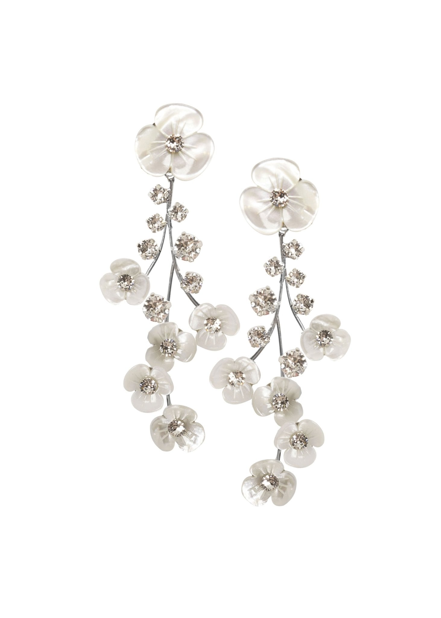 Elizabeth Bower Loretta Ohrringe Chandelier Gold Perlmutt