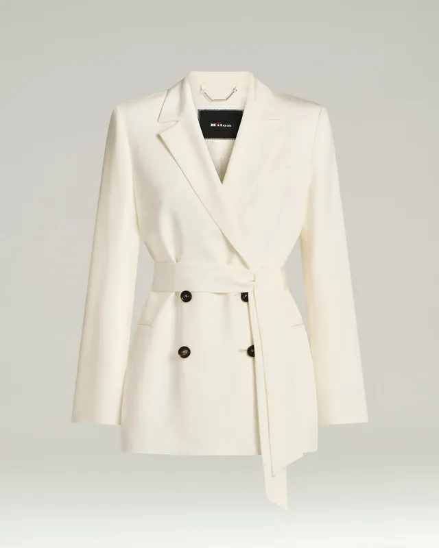 Kiton Jackets Silk Satin Blazer Seide doppelreihig