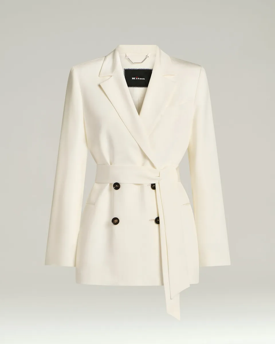 Kiton Jackets Silk Satin Blazer Seide doppelreihig
