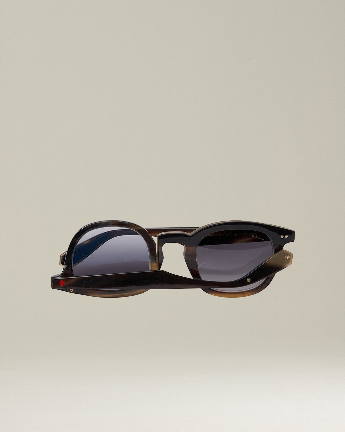Kiton Pathos Horn Sonnenbrille TU Büffelhorn braun