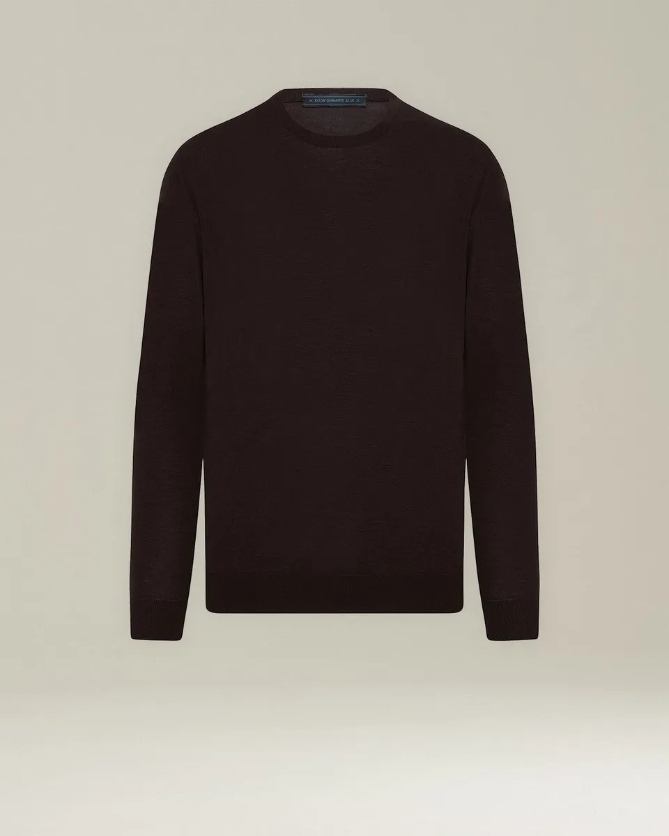 Kiton Polo Blue Diamond Crew-Neck Top Wolle Gr.M