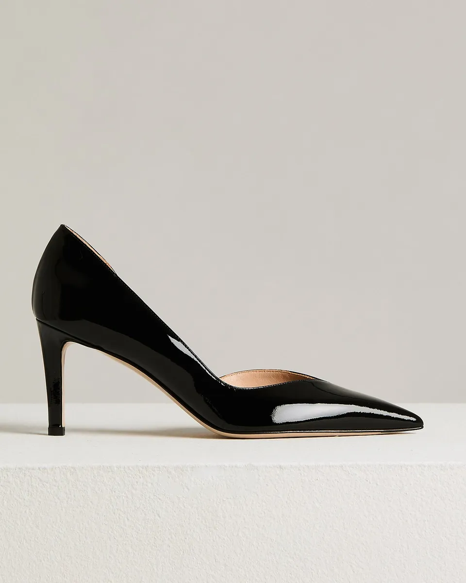 Kiton Shoes BLACK PATENT LEATHER PUMPS Lack Schwarz