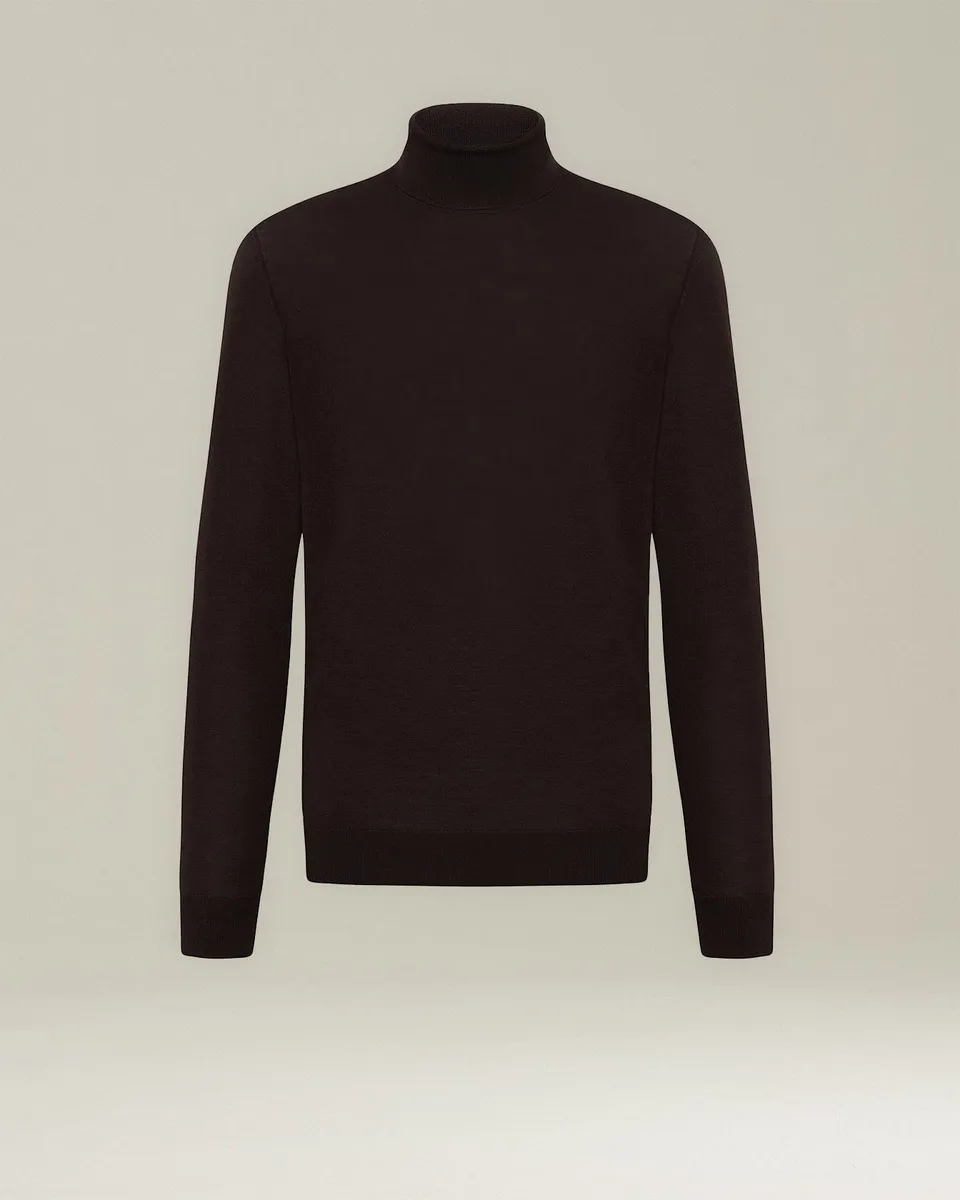Kiton Blue Diamond Polo Rollkragenpullover Wolle