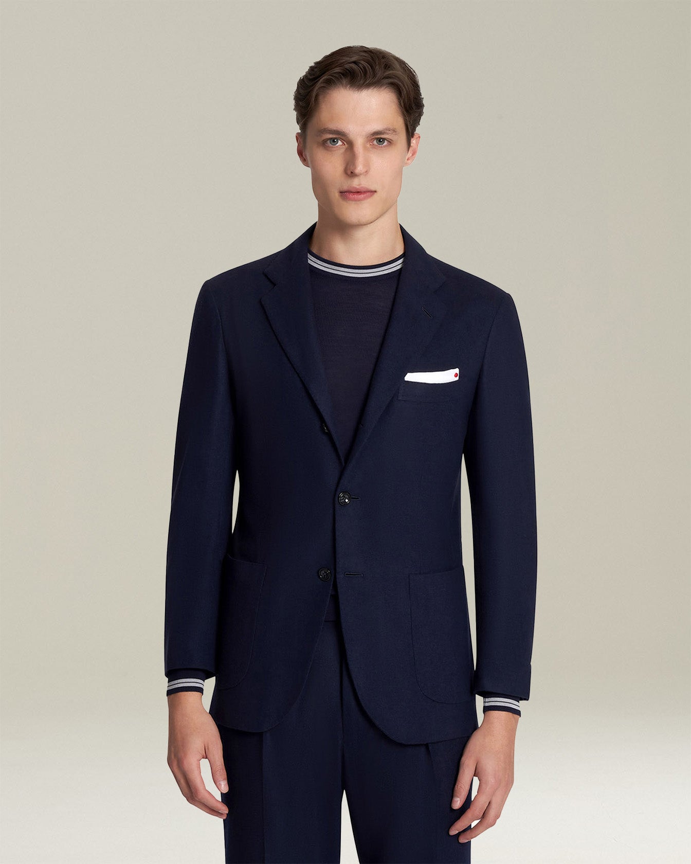 Kiton Jackets Giacca Lana Vergine Sakko Schurwolle navy