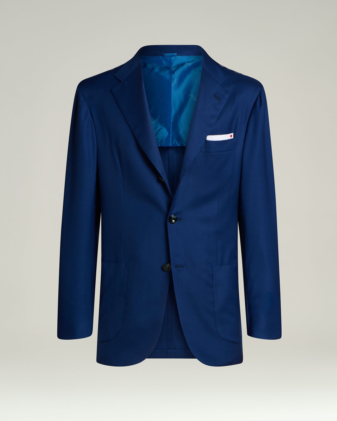 Kiton Jackets Cashmere Sakko Einreihig Blau Gr. 50