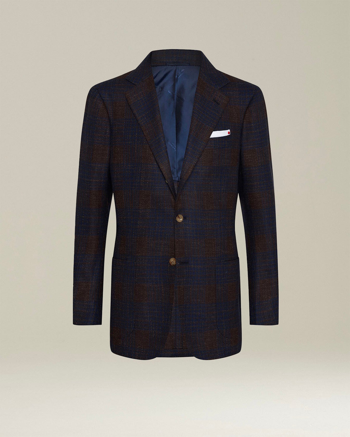 Kiton Giacca Sakko blau bordeaux Kaschmir Gr.48