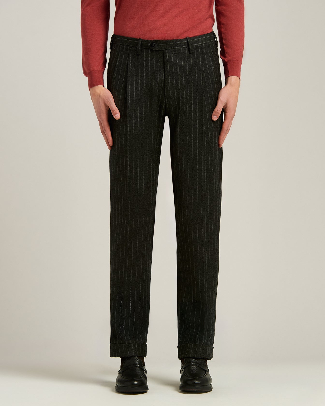 Kiton Zweireiher Anzug Nadelstreifen grau Gr.50