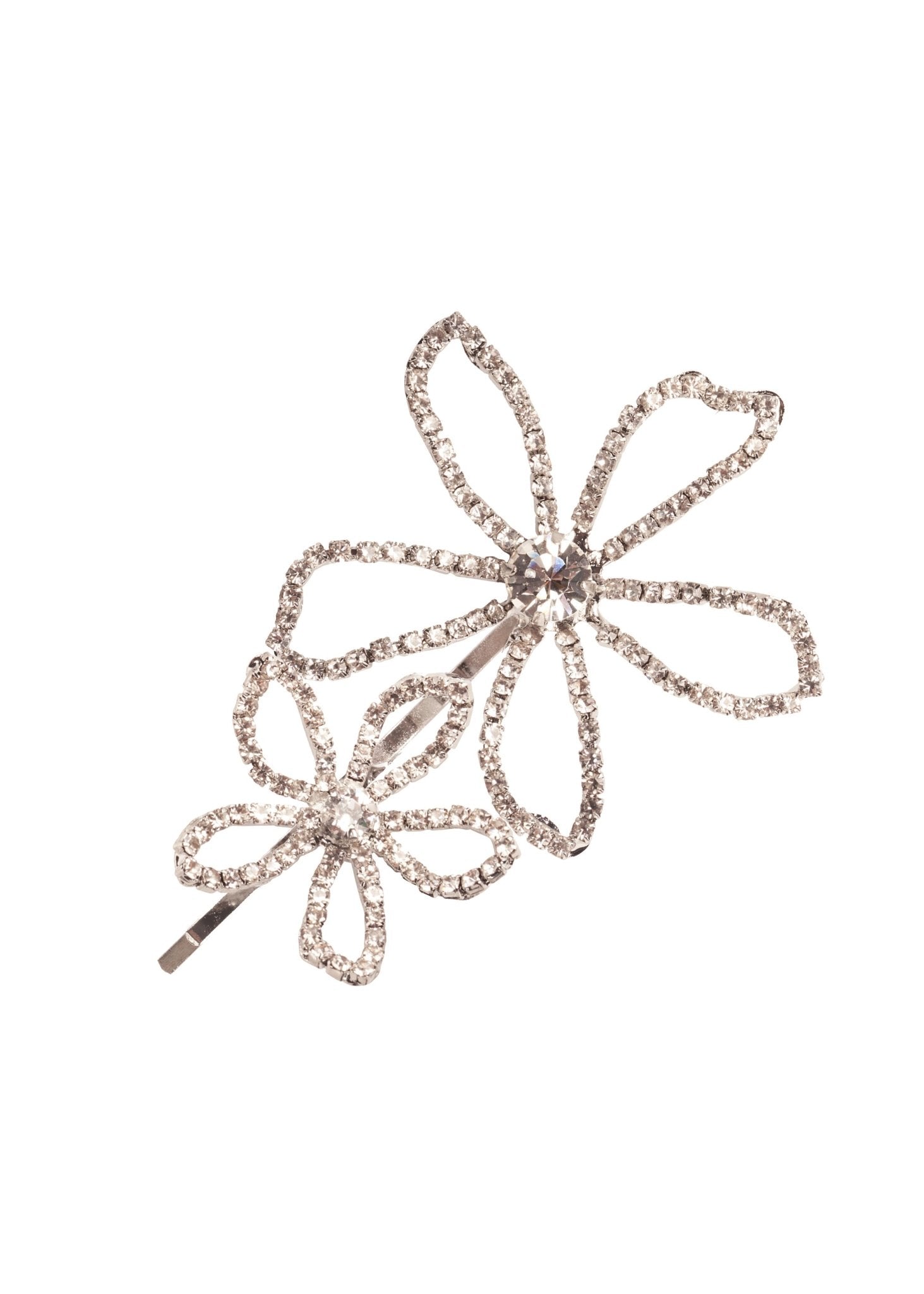 Elizabeth Bower Pavet Dublet Haarnadel Rhodium Kristall