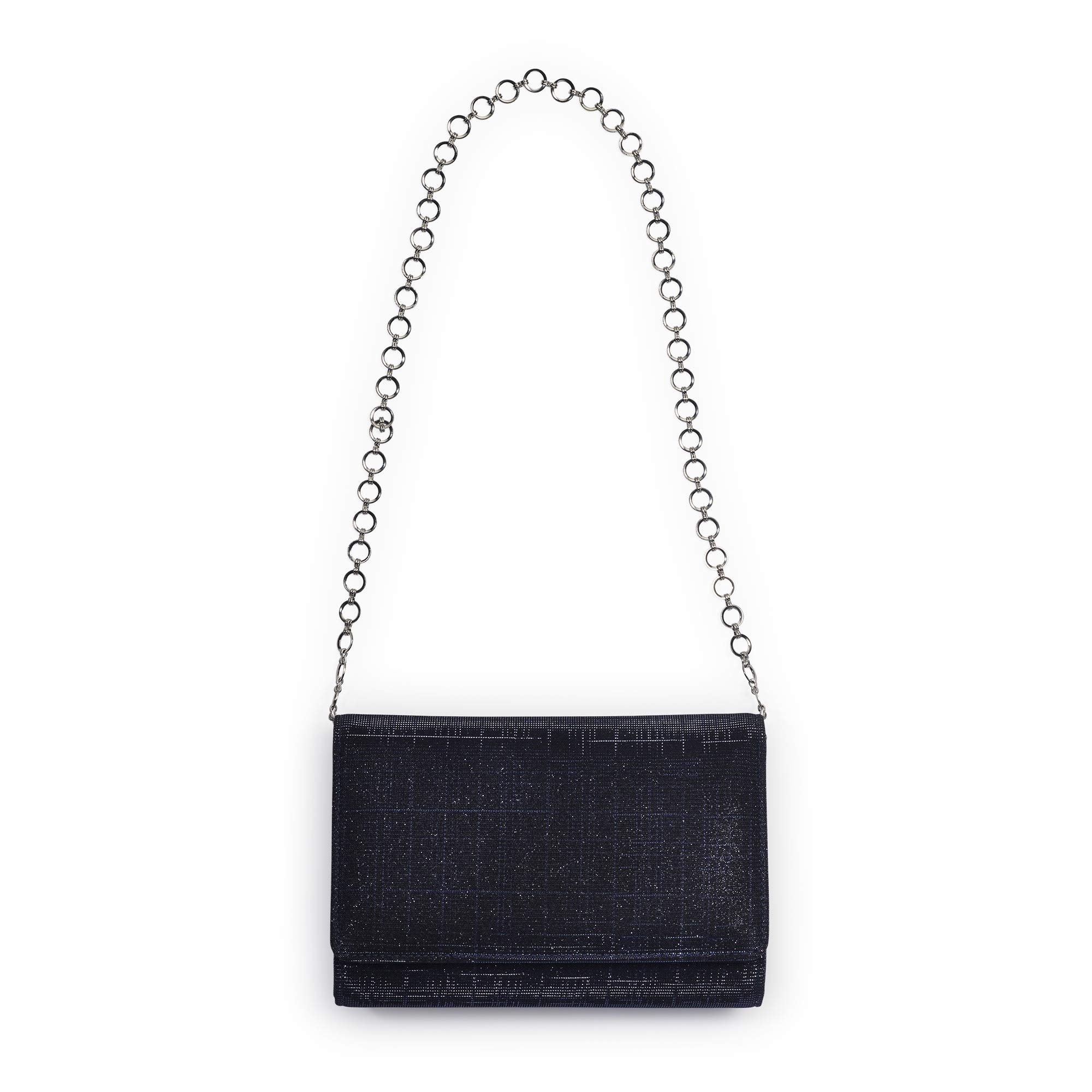 Rainbow Club Dafina Braut Clutch Navy Metallic mit Kette