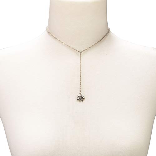 Alpenflüstern DAHEIM DHK232 Y-Halskette Edelweiss antik-silber