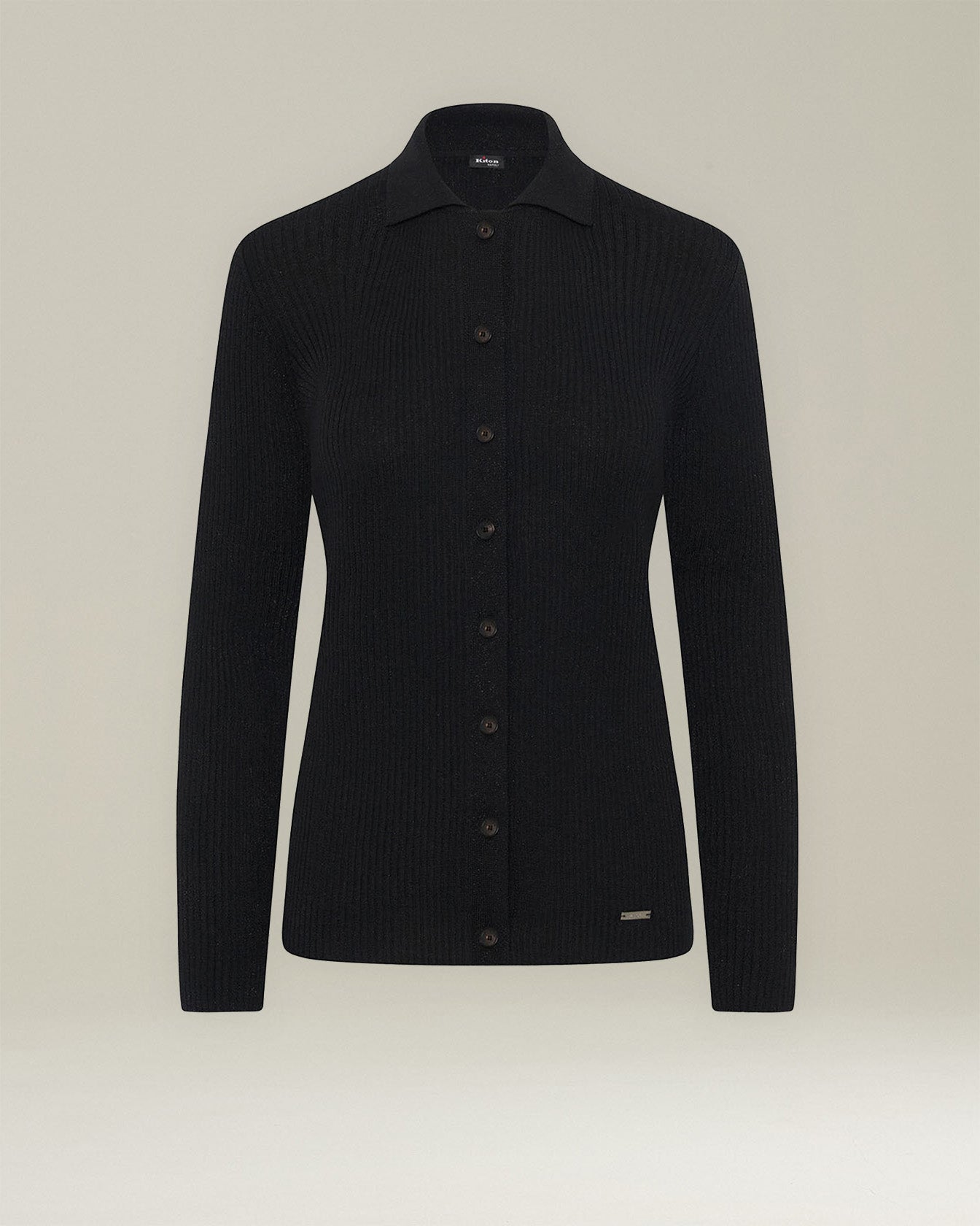 Kiton Lamé Wool Shirt Wollhemd Metallgr. 40