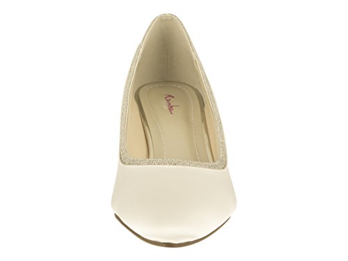 Rainbow Club Bobbie Pumps Brautschuhe Satin Glitzer 36 EU
