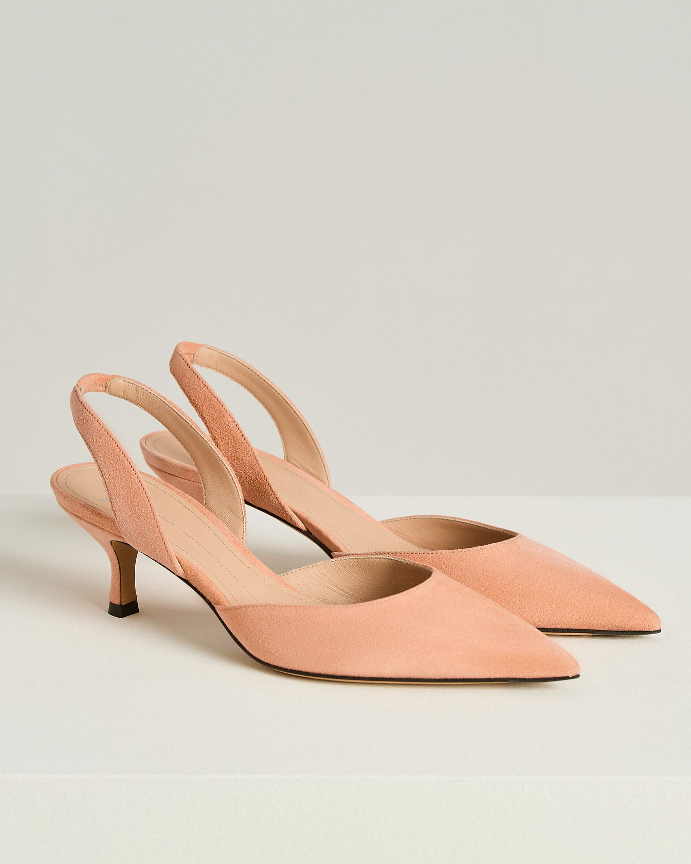 Kiton Pumps Wildleder Apricot Pink Absatz