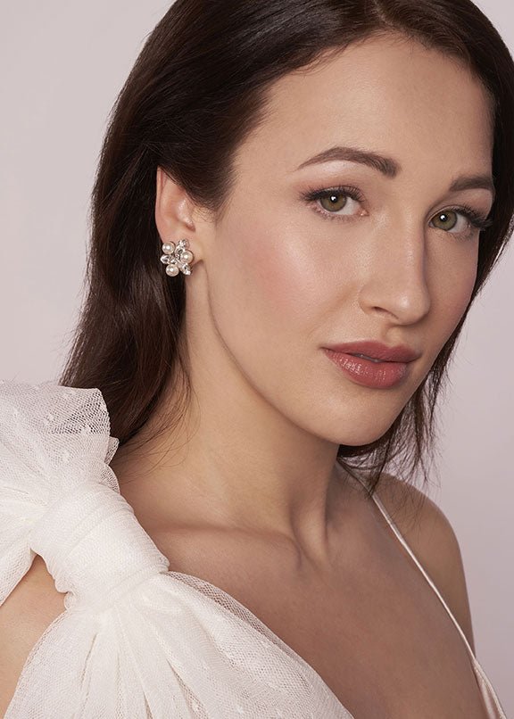Elizabeth Bower Juliette Ohrstecker Kristall Rhodium 20mm