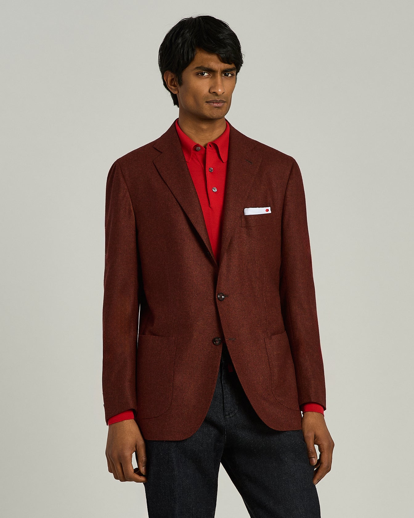 Kiton Jacke Kaschmir Sakko Bordeaux Einreihig 46-58