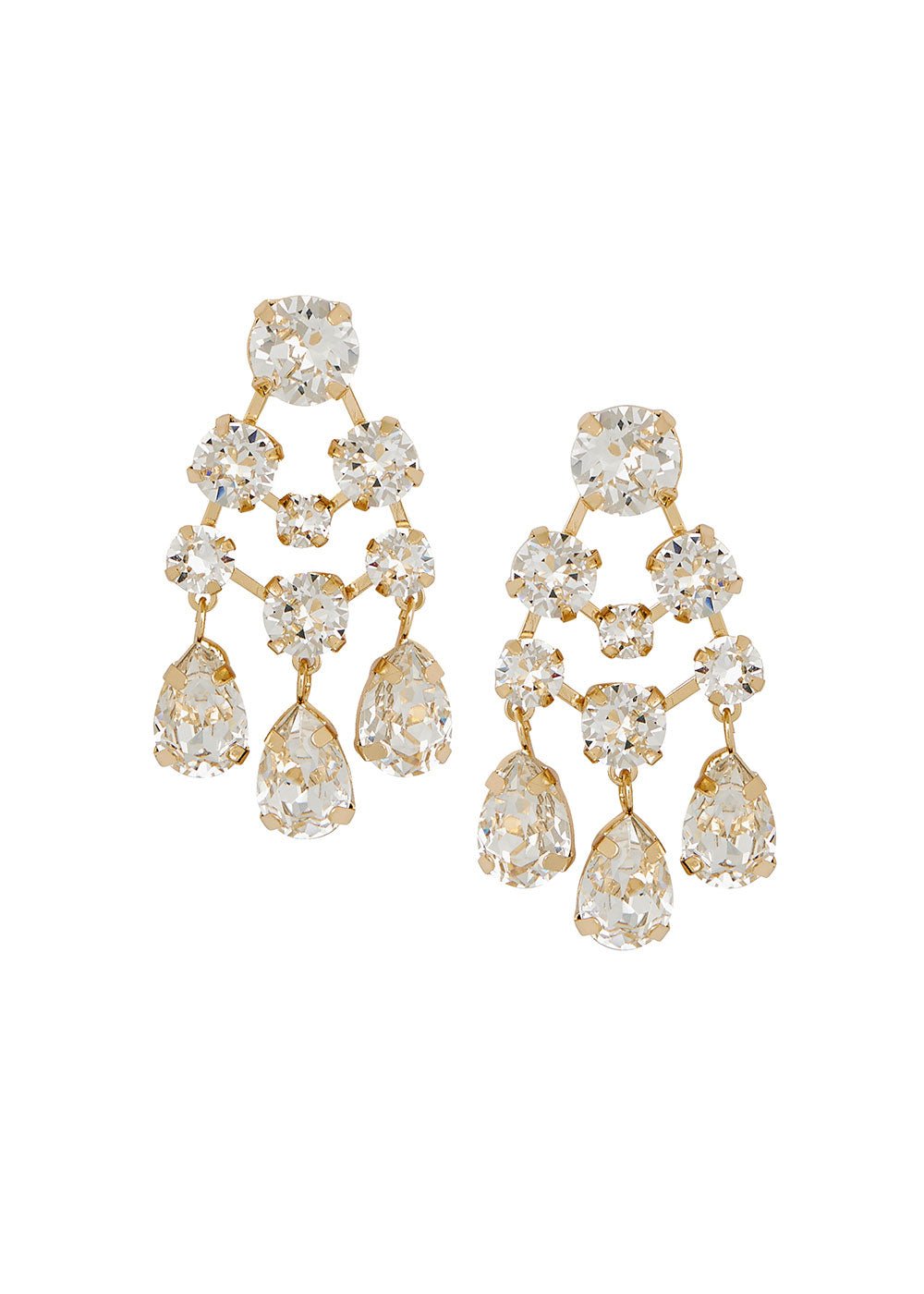 Elizabeth Bower Crystallite Bauble Mini Ohrringe Rhodium