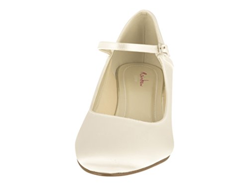 Rainbow Club Feline Ivory Satin Brautschuhe Gr. 42 Kitten-Heel