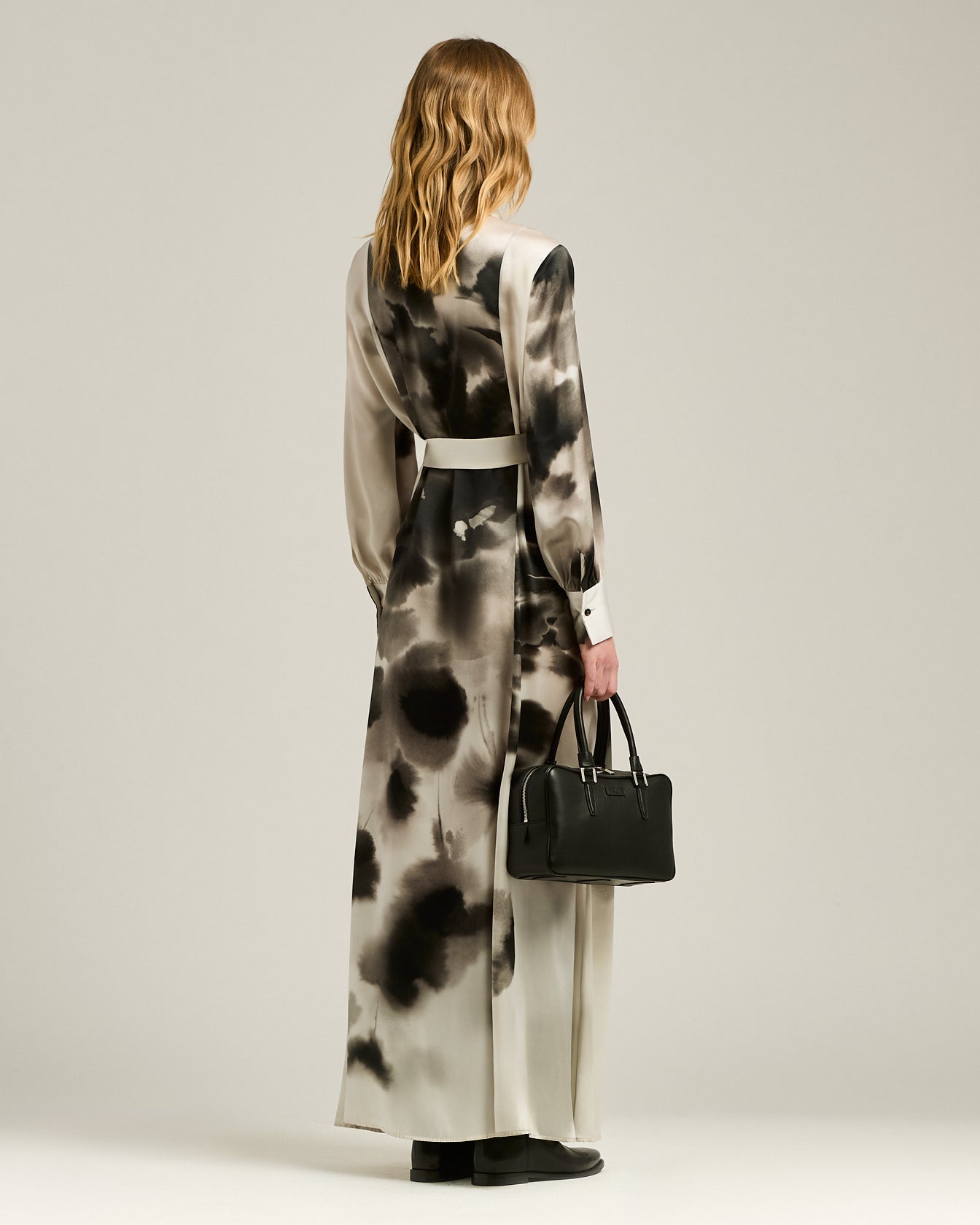 Kiton Seidenkleid Hemdkleid Print Gr. 40