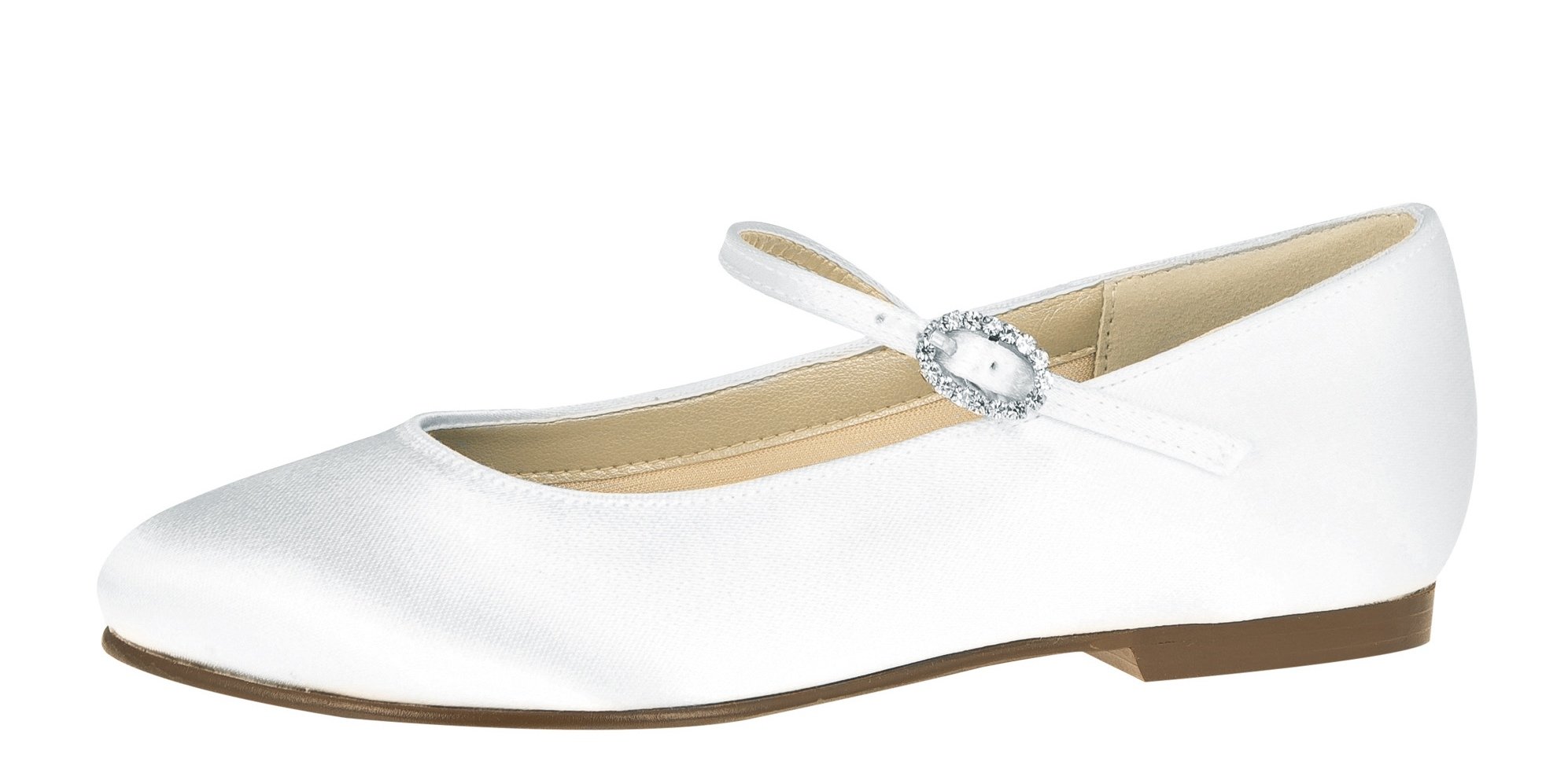 Rainbow Club Binx Ballerinas Ivory Satin Riemchen flach