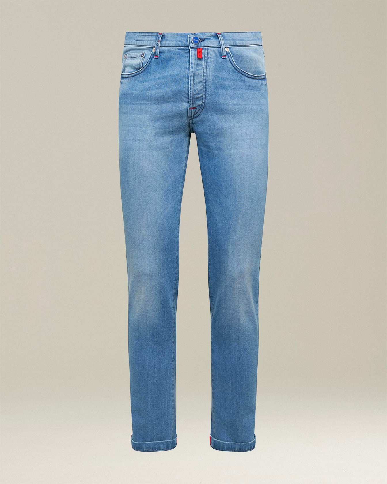 Kiton Trousers Pantaloni Cotone Jeans indigo slim