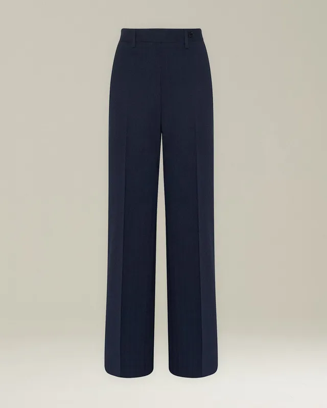 Kiton Herringbone Wool Hose Wollhose Größe 42 Fischgrät
