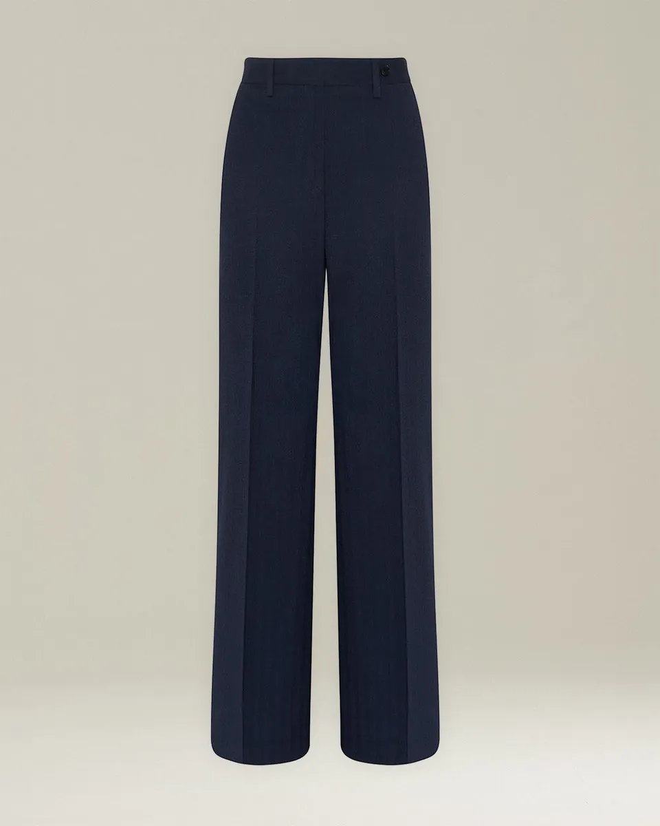 Kiton Herringbone Wool Hose Wollhose Größe 42 Fischgrät