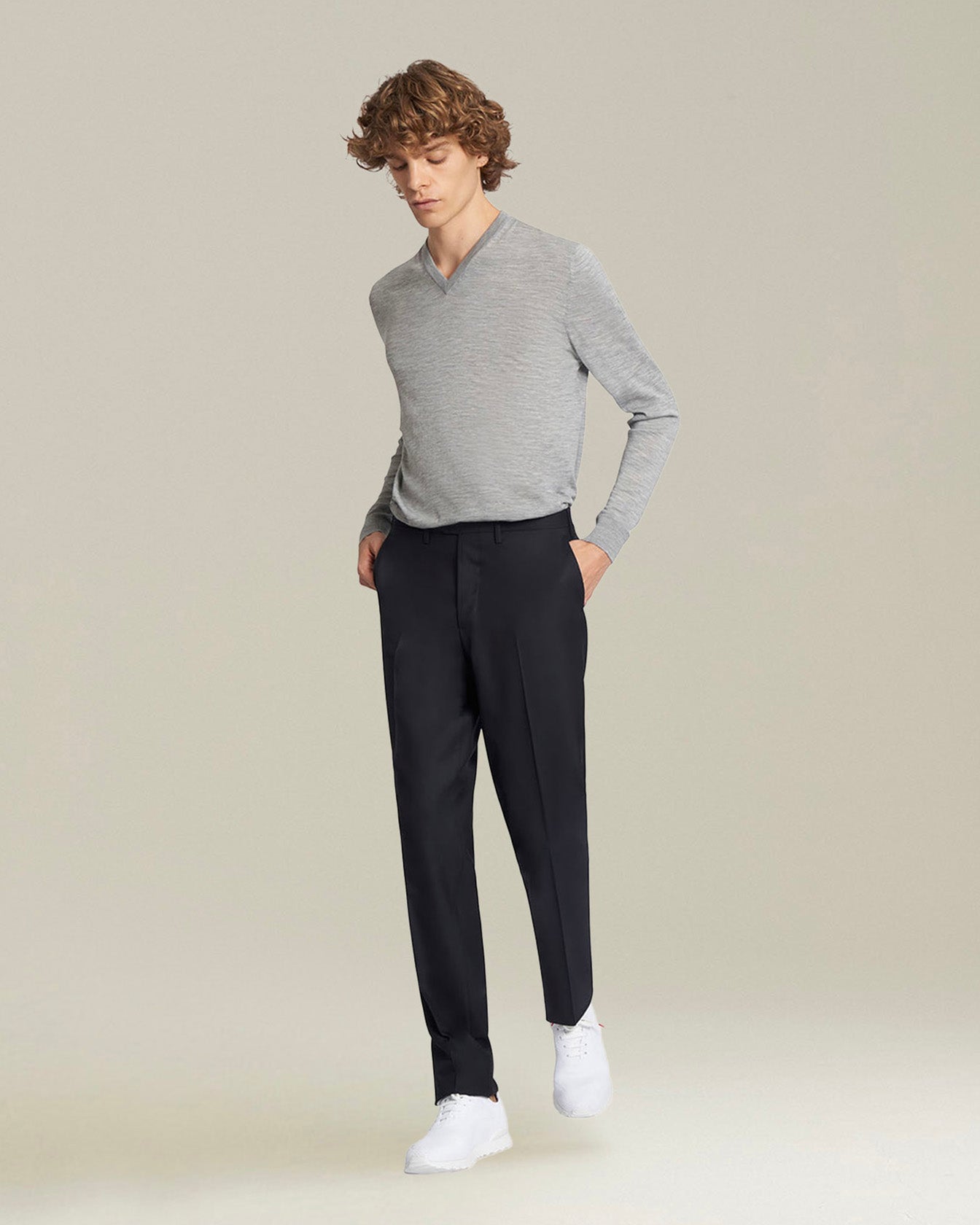Kiton Trousers Anzughose Wolle Blau Blue Diamond 14 Micron