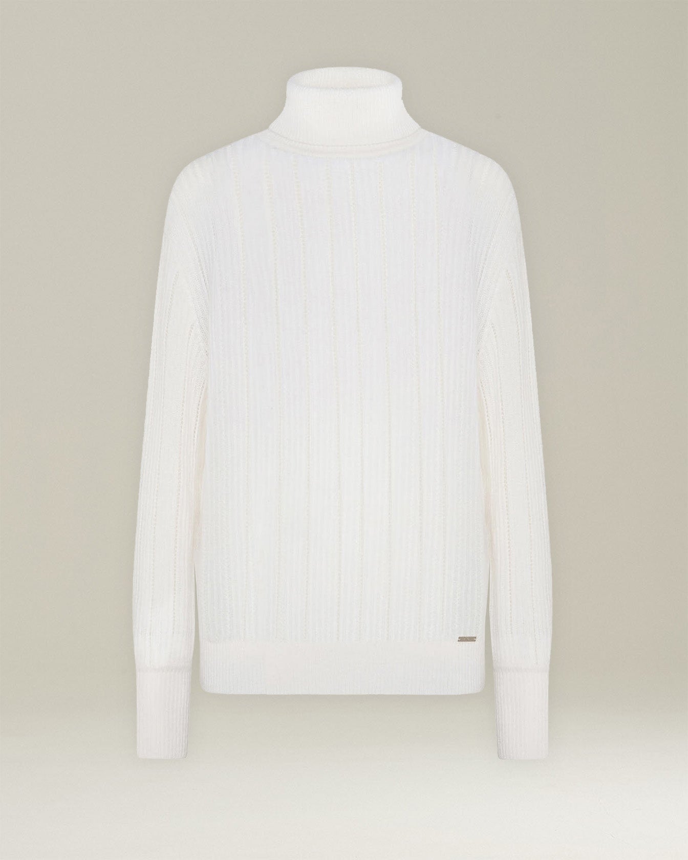 Kiton Knitwear Cashmere Silk Pullover Rollkragen Rippstrick