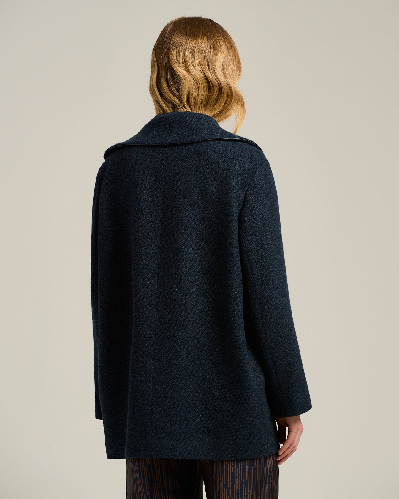 Kiton Blue Cashmere Peacoat Mantel Blau 40
