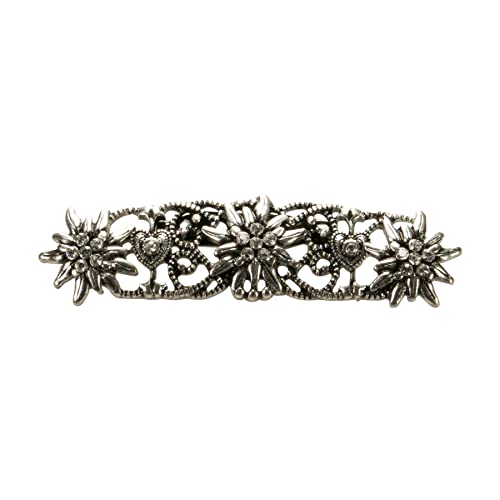 Alpenflüstern DAHEIM API098 Blusen-Brosche Edelweiss antik-silber