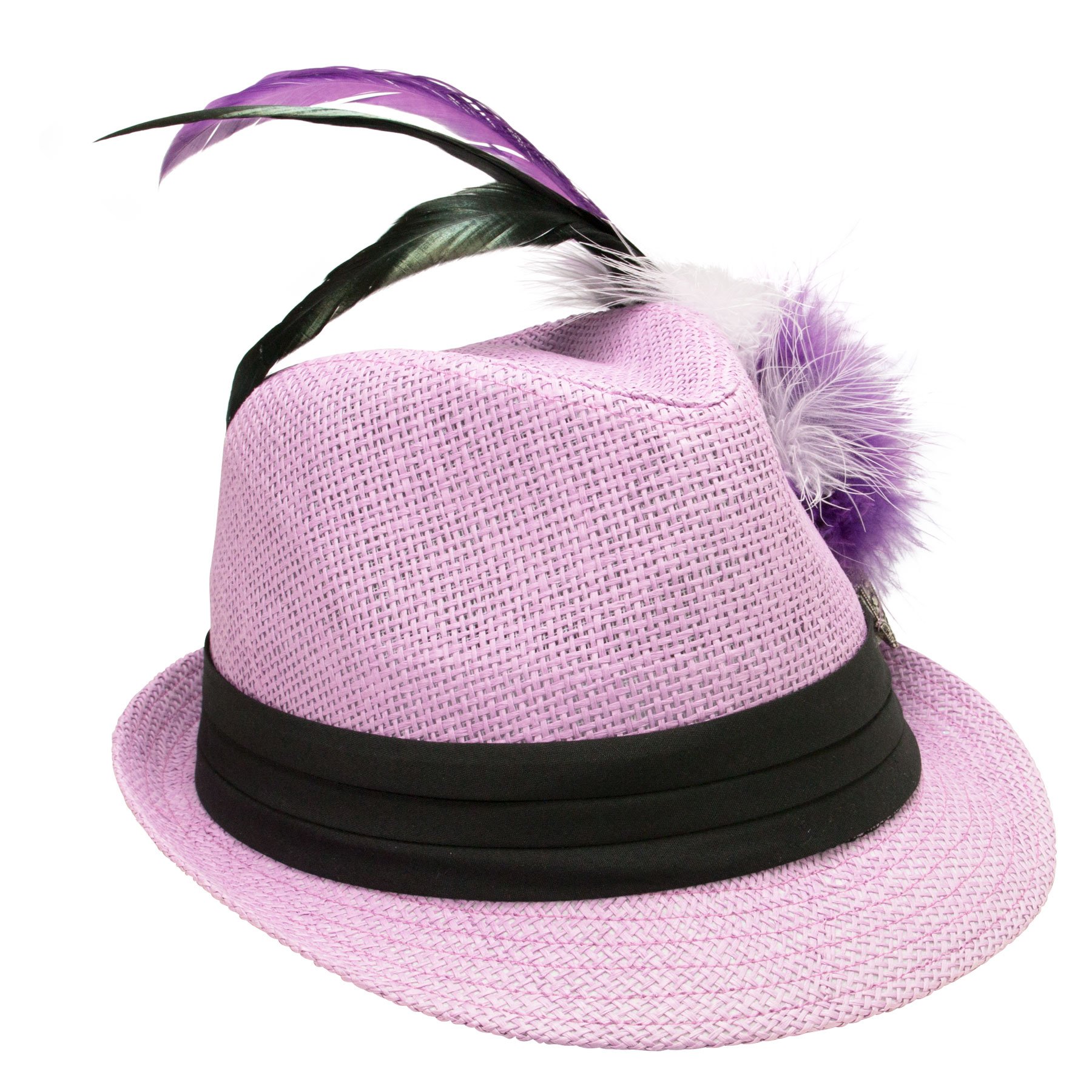 Alpenflüstern DAHEIM Trachtenhut ADV080 Zenzi Strohhut rosé-rosa