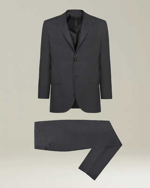 Kiton Suits Anzug grau Wolle 14 Micron einreihig
