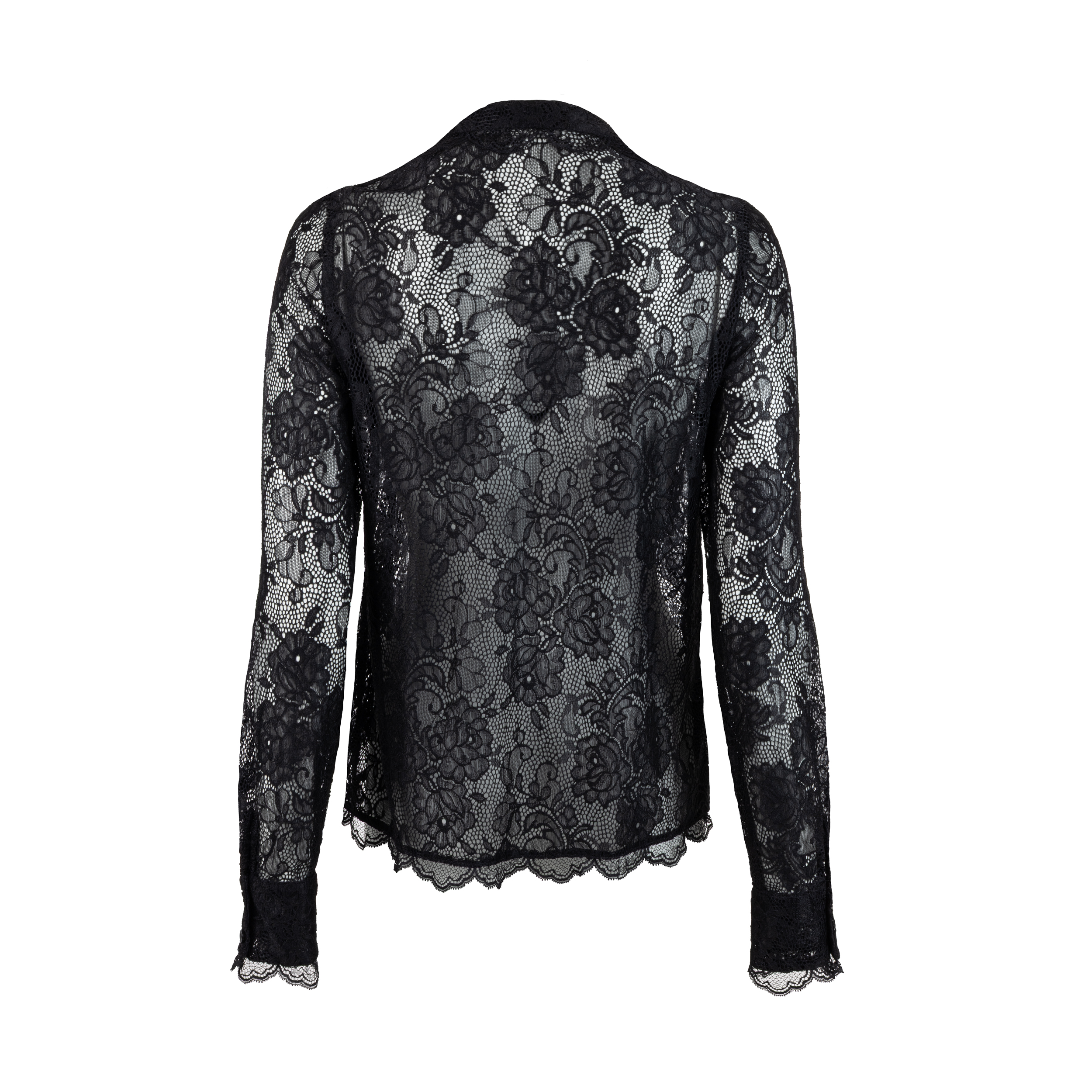 Rettl WOMEN Vibe Damen Trachtenbluse schwarze Spitze