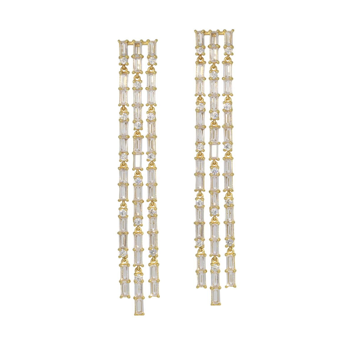 Juvelan My Highlight Ohrringe Baguette 7 cm Silber