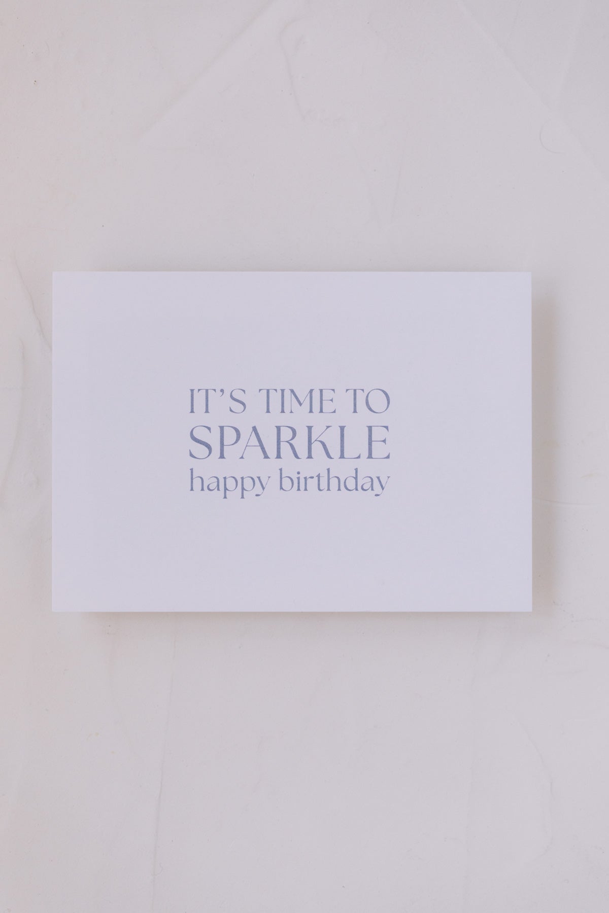 Juvelan Time To Sparkle Postkarte Geburtstagskarte blau