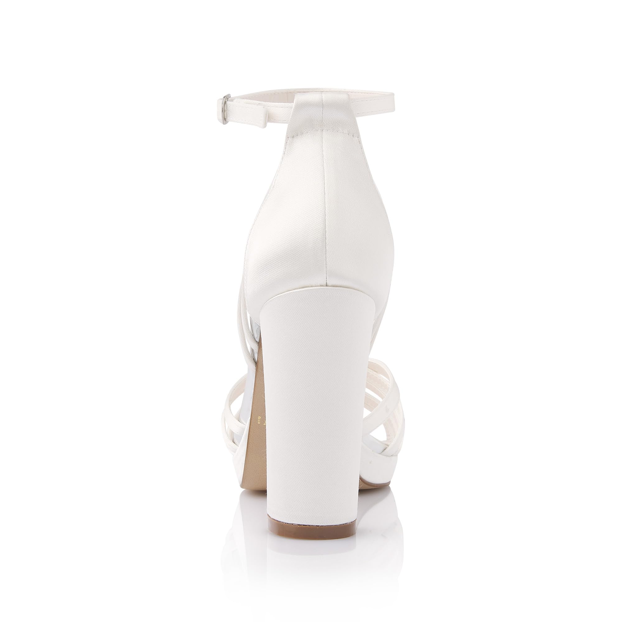 Rainbow Club Sharona Ivory Pumps Satin Creme Blockabsatz