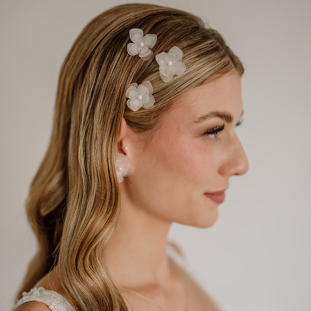 Perlenbräute Carry Haarschmuck Blüten Gold 3er-Set
