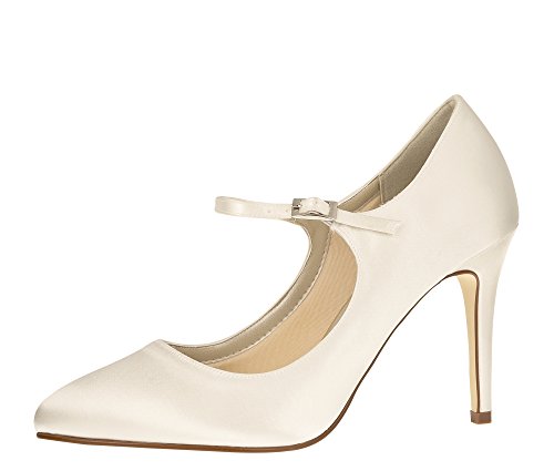 Rainbow Club Timeless Hana Pumps Brautschuhe ivory Satin Riemchen