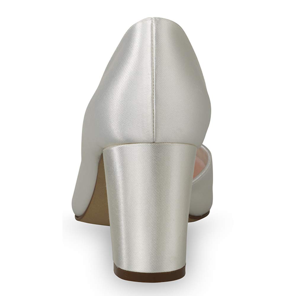 Rainbow Club Timeless Jaylin Pumps Ivory 39 Satin Blockabsatz