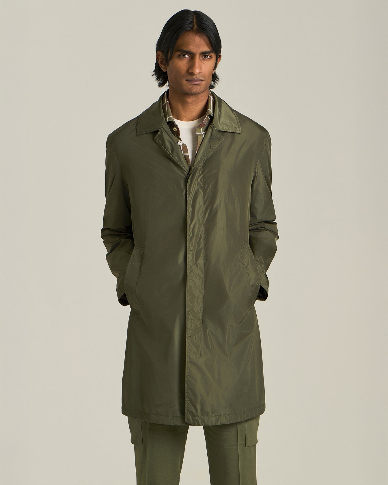 Kiton Technical Trenchcoat Mantel Technisch Einreihig