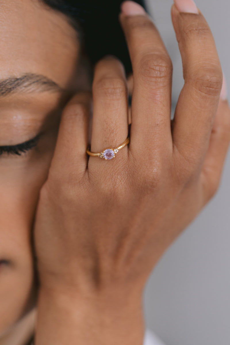 Juvelan Vienna Ring Amethyst Silber Weißtopas