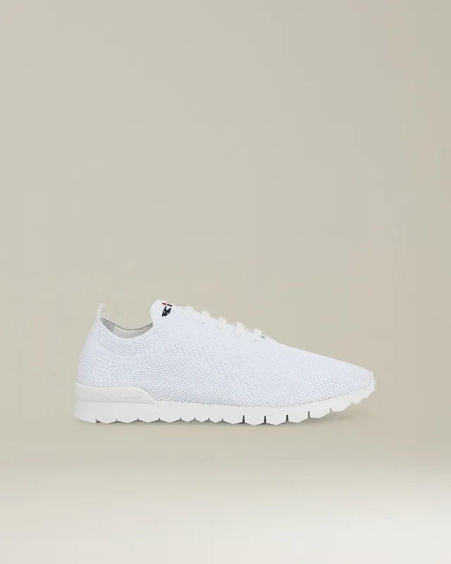 Kiton Shoes Fits Stretch-Knit Sneaker Weiß Gr. 42