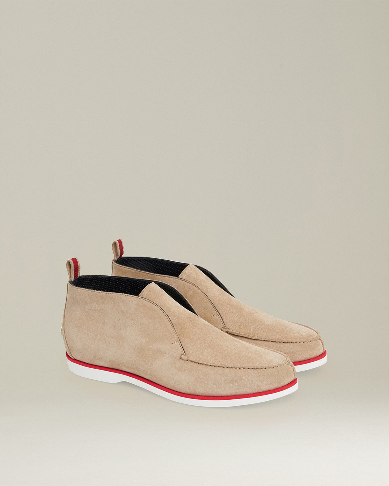 Kiton Shoes Scarpa Alta Stiefel Beige Kalbsleder