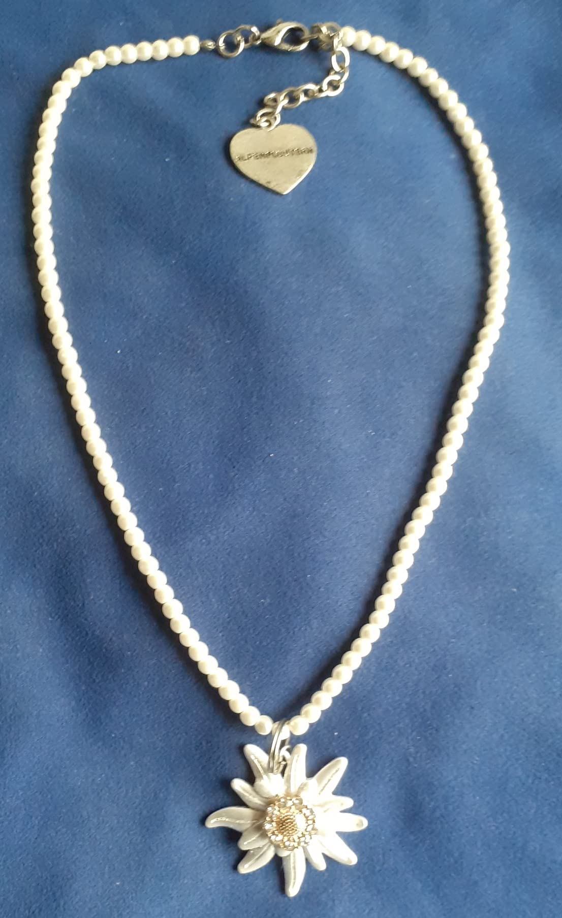 Alpenflüstern DAHEIM Perlenkette Greta Creme-Weiss Edelweiss