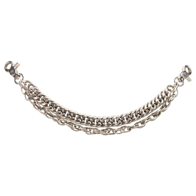 Alpenflüstern DAHEIM Charivari-Kette Massiv Herren Antik-Silber 34 cm